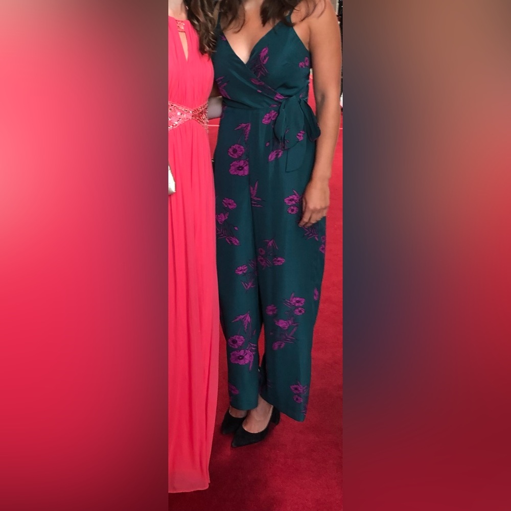 Lush Green and Pink Jumpsuit